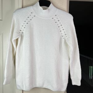 NWT Women's Liz Claiborne Long Sleeve With Rhinestones Sweater Size PXXL #593